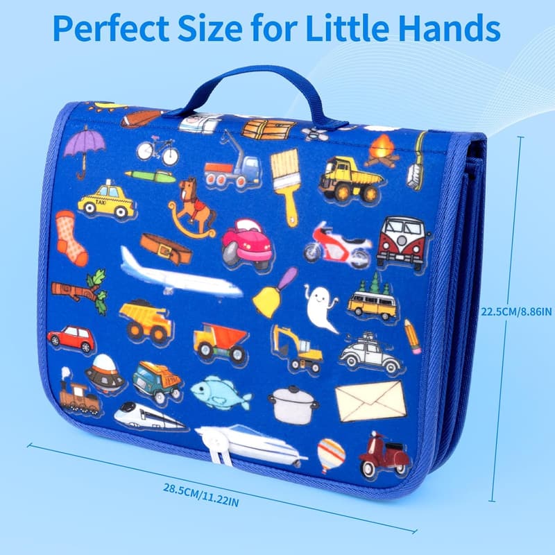 Montessori Busy Board Toy for Toddlers 1-4 Years - Blue
