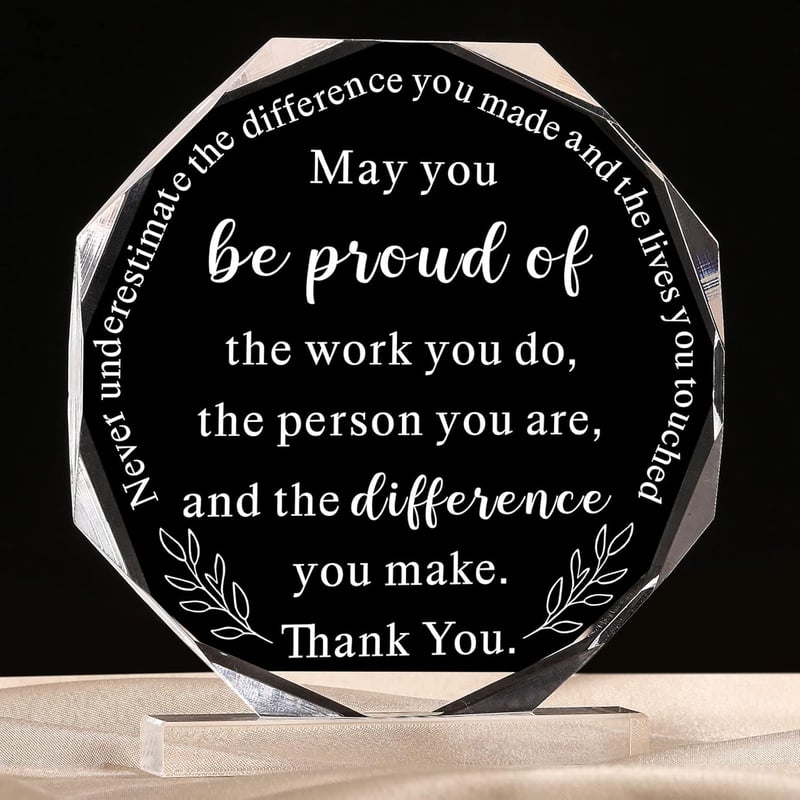 Employee Appreciation Gift - Farewell Acrylic Sign for Colleague