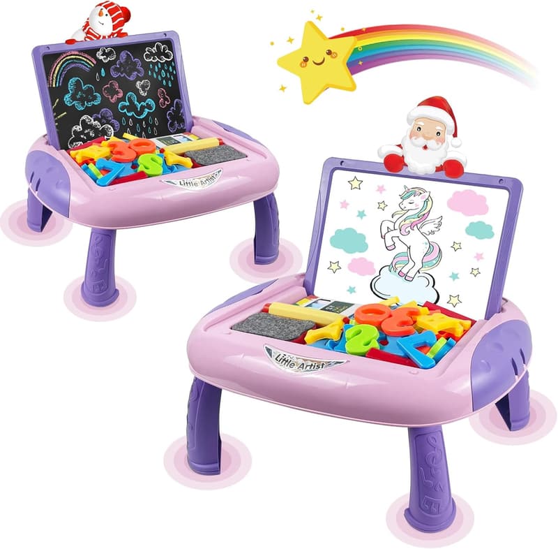 Toddler Learning Toys with Magnetic Letters & Numbers - Unicorn Pink