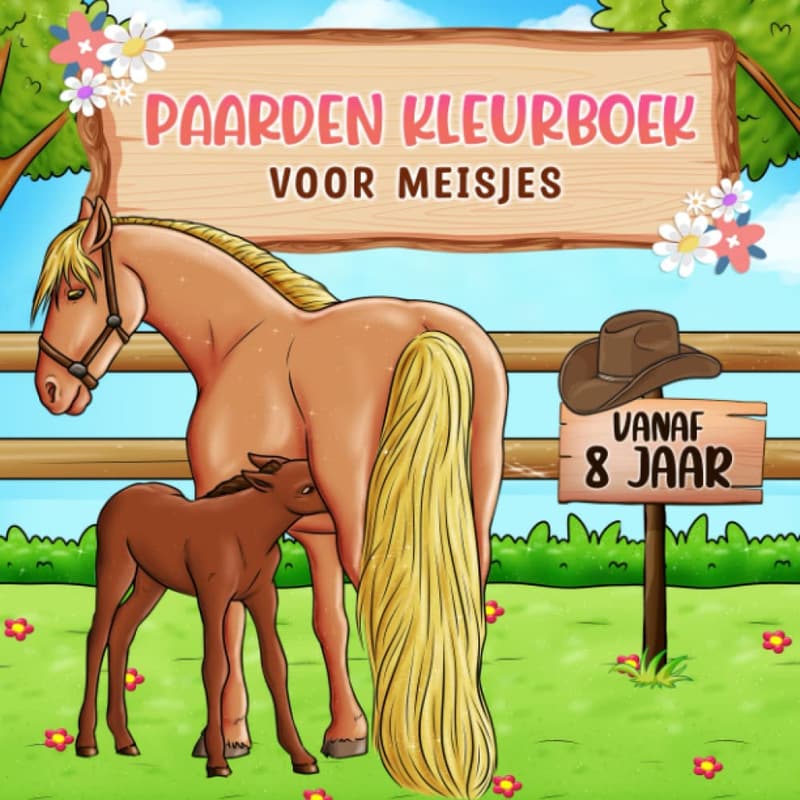 Horse Coloring Book for 8-Year-Old Girls - Pony Riding Fun