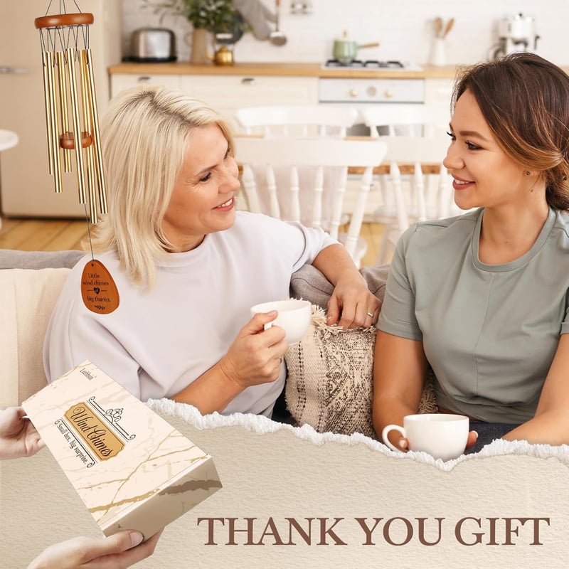 Thank You Wind Chimes - Gratitude Gift for Coworkers & Friends