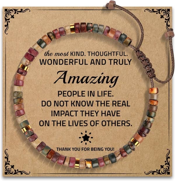 Teacher Appreciation Natural Stone Bracelet for Women