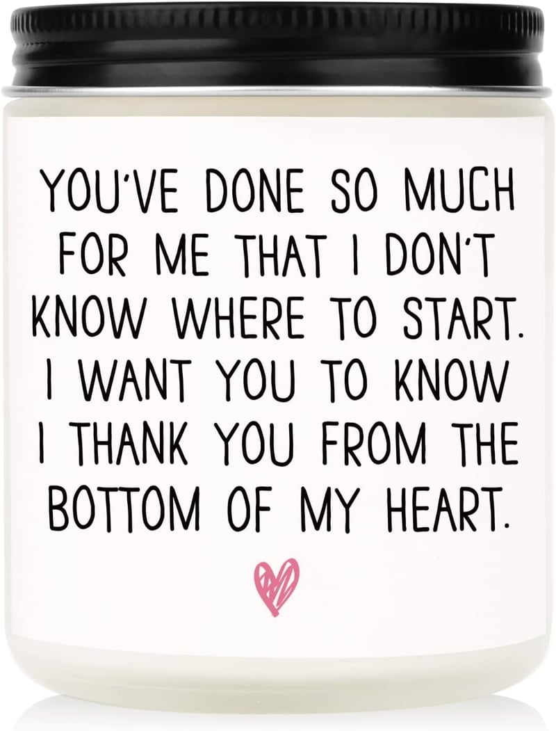 Thank You Candle - Handmade Lavender Soy Wax (7oz) for Women