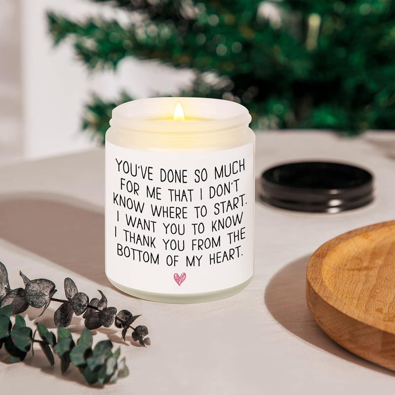 Thank You Candle - Handmade Lavender Soy Wax (7oz) for Women