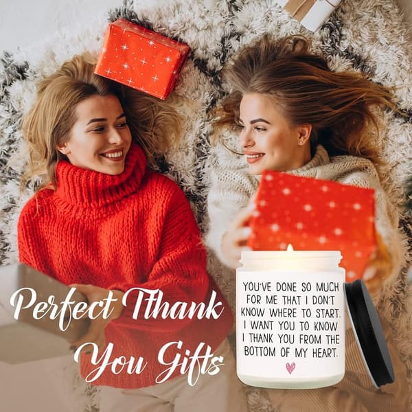 Thank You Candle - Handmade Lavender Soy Wax (7oz) for Women