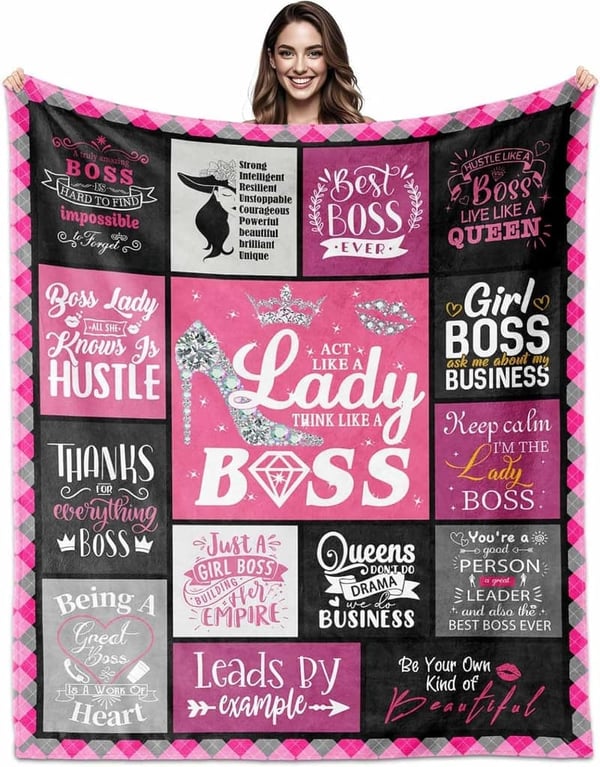 Boss Lady Appreciation Blanket Gift for Mother's Day, 60