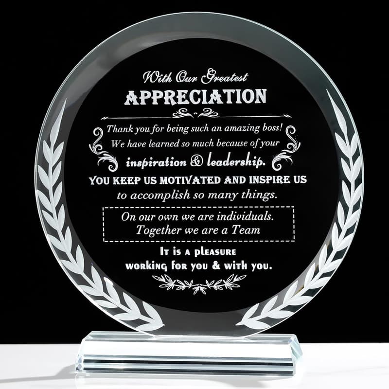 Boss Appreciation Desk Paperweight Gift for Women & Men