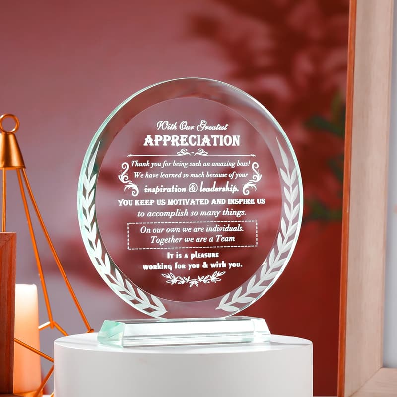 Boss Appreciation Desk Paperweight Gift for Women & Men