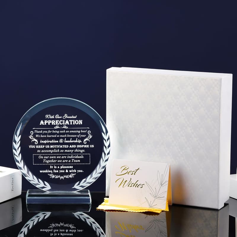 Boss Appreciation Desk Paperweight Gift for Women & Men