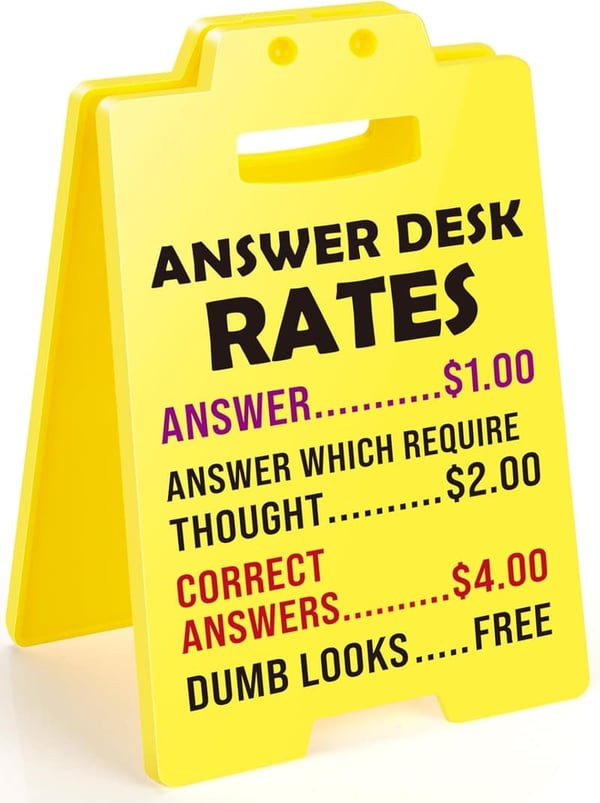 Funny Desk Sign for Coworkers – Gag Gift for Office Birthday