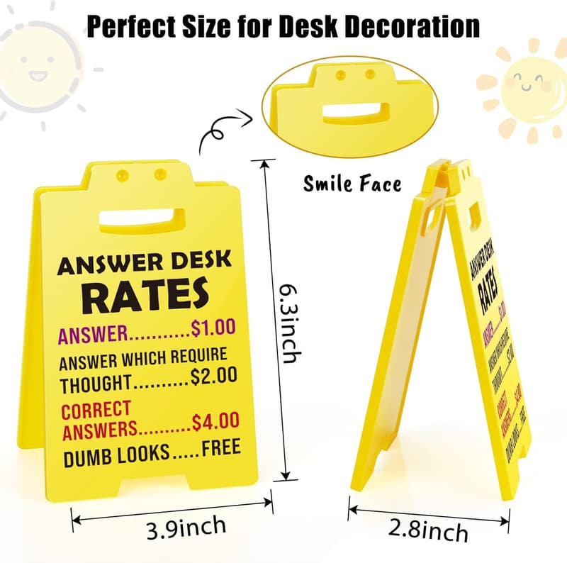 Funny Desk Sign for Coworkers – Gag Gift for Office Birthday