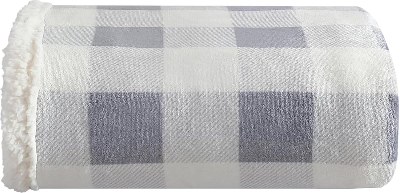 Super Soft Reversible Sherpa Throw Blanket for Couch