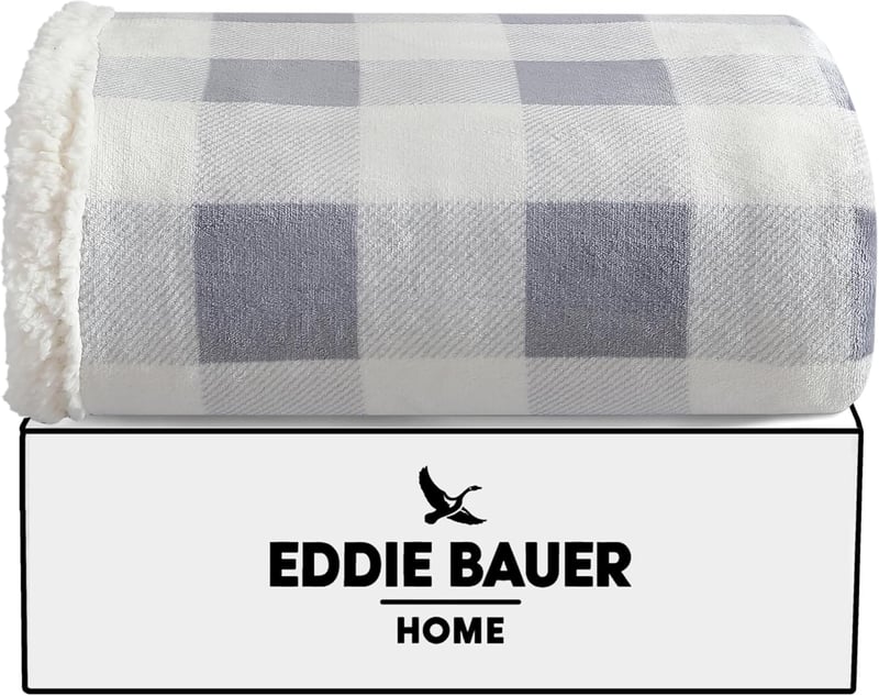 Super Soft Reversible Sherpa Throw Blanket for Couch