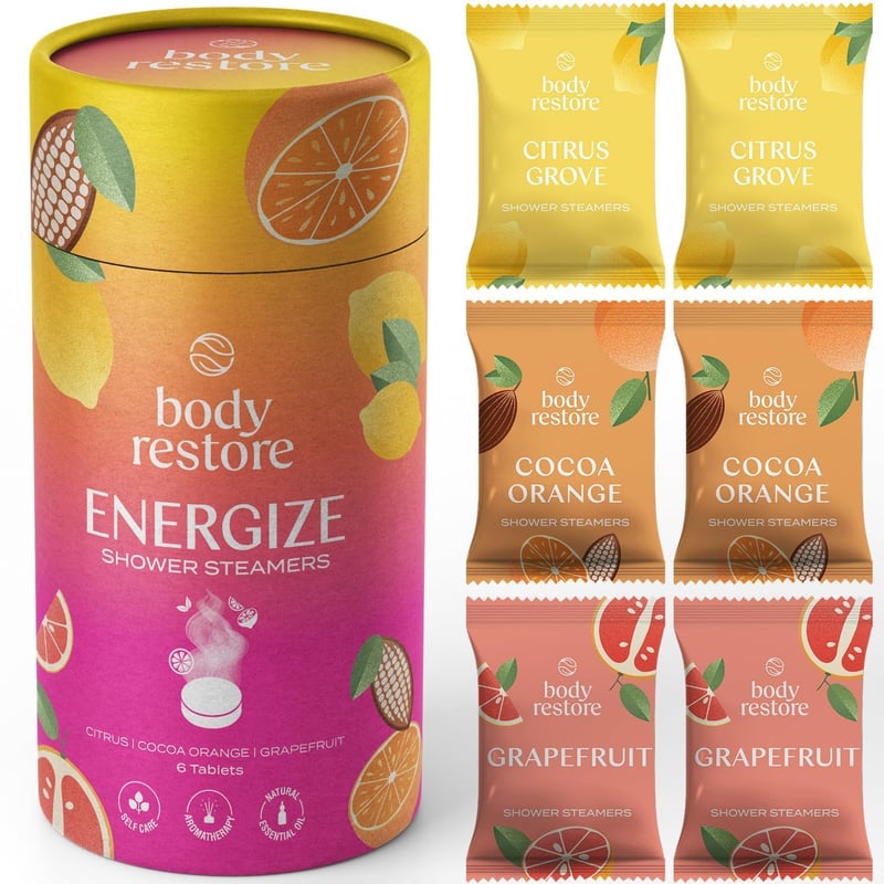 Citrus Aromatherapy Shower Steamers 6-Pack for Dad