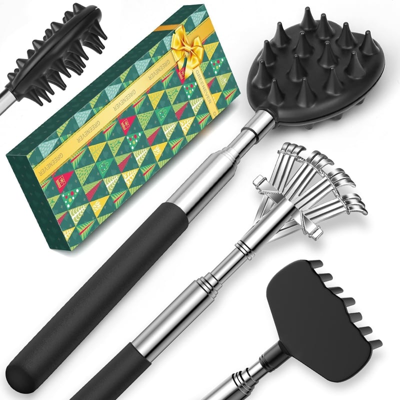 Extendable Metal Back Scratcher - Fun Christmas Gift for Adults