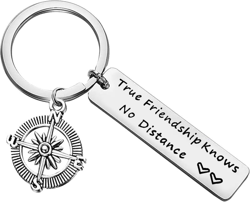 Long Distance Friendship Keychain - Perfect Gift for Friends