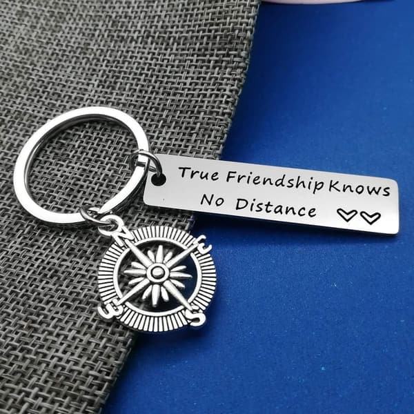Long Distance Friendship Keychain - Perfect Gift for Friends