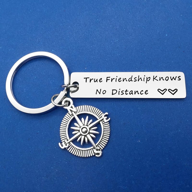 Long Distance Friendship Keychain - Perfect Gift for Friends