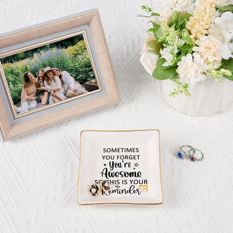 Birthday Jewelry Dish - You Are Awesome Gift for Women