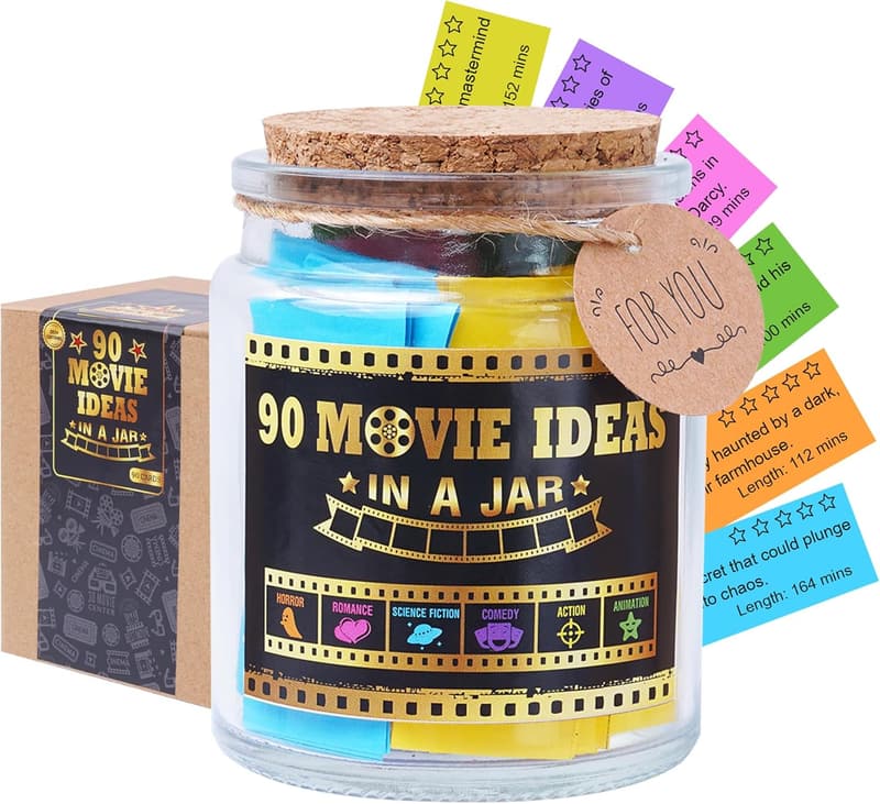 Bridal Shower Movie Ideas Jar for Couples Date Night