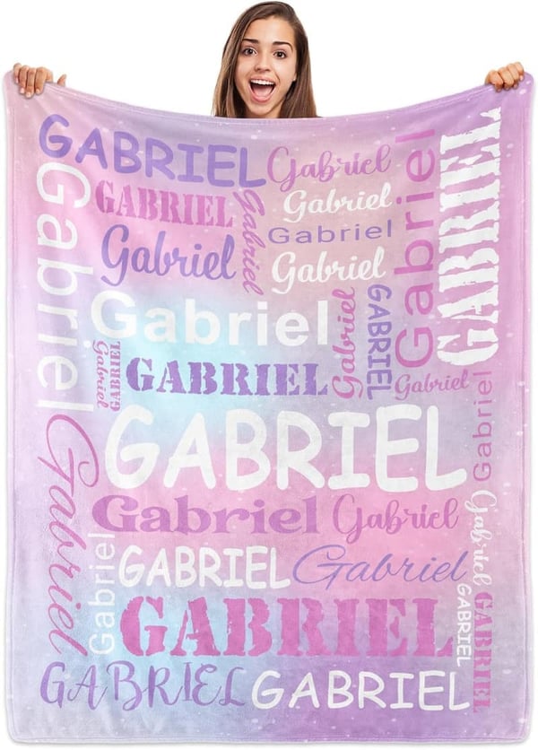 Custom Name Blanket - Soft Flannel Throw for Couples