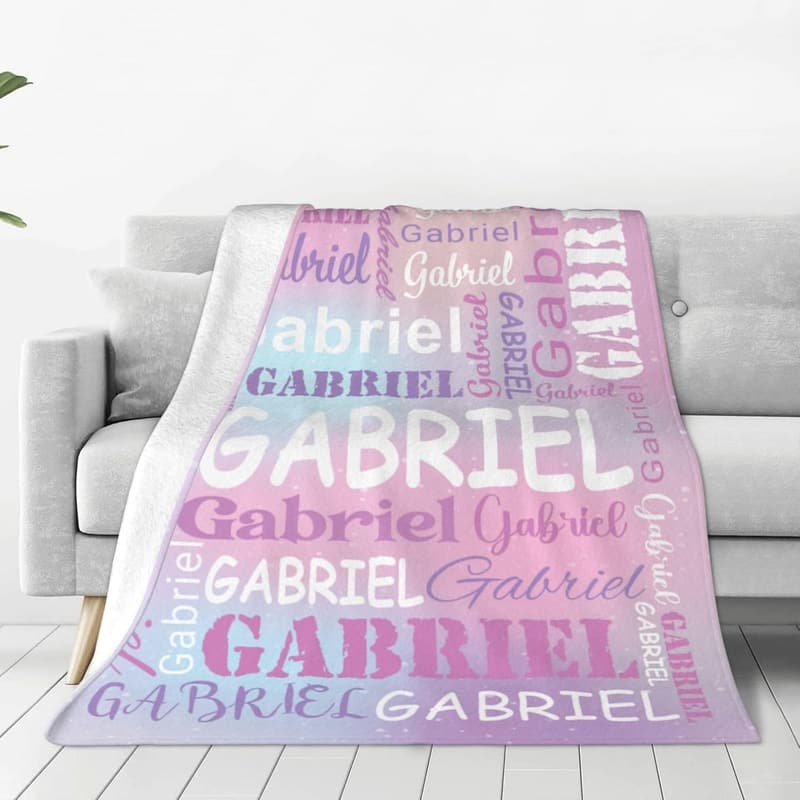 Custom Name Blanket - Soft Flannel Throw for Couples