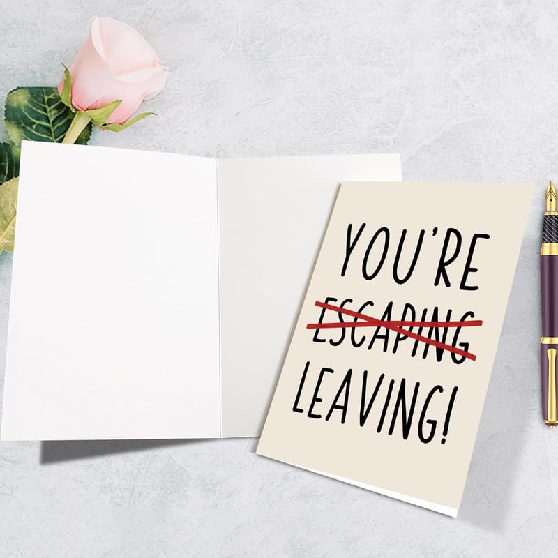 Coworker Farewell Card - Humorous Escape Design