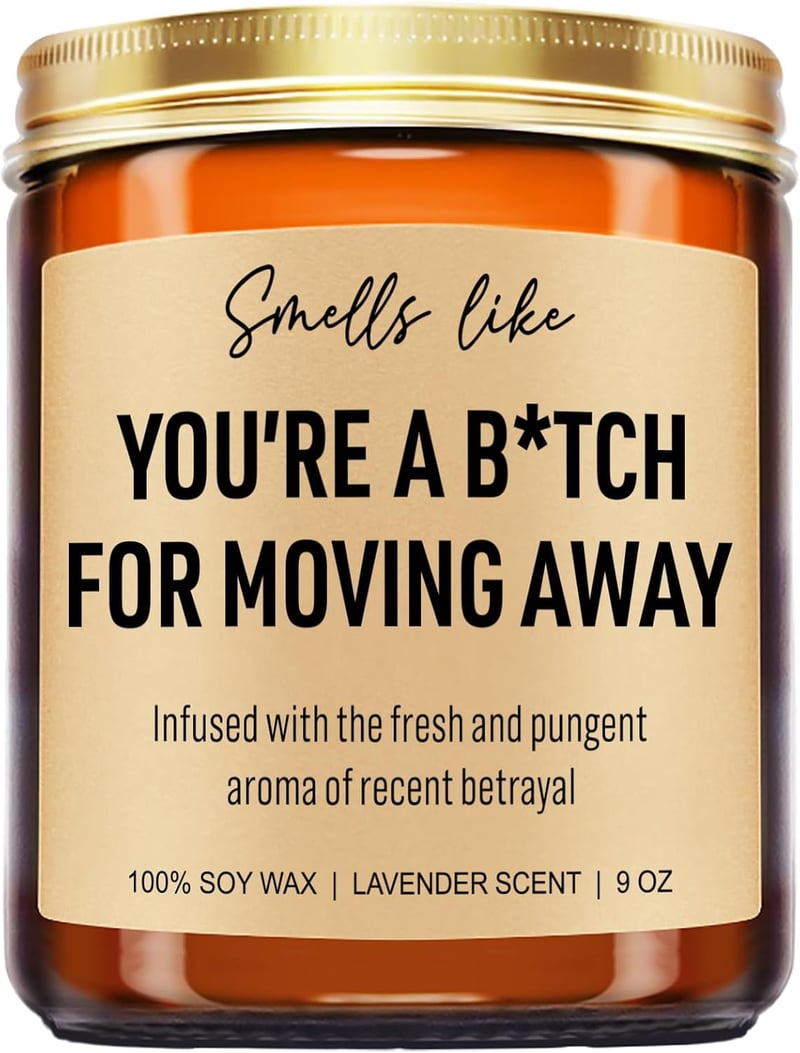 Moving Away Scented Candle - Farewell Gift for Friends & Coworkers