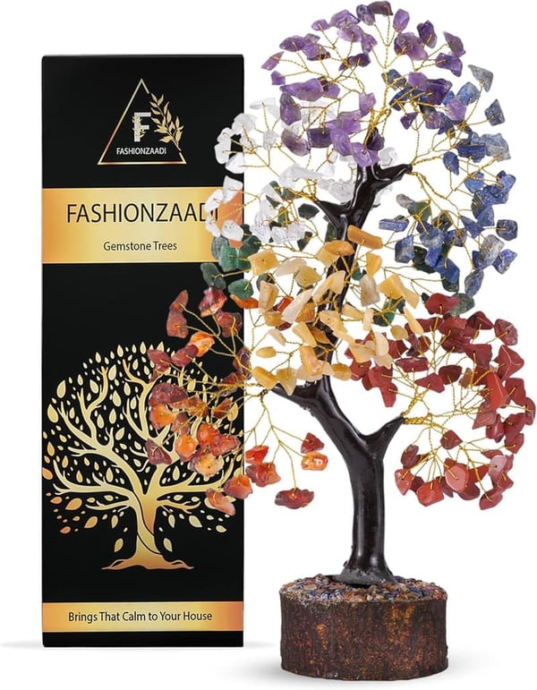 7 Chakra Tree of Life with Crystals - Spiritual Gift for Women