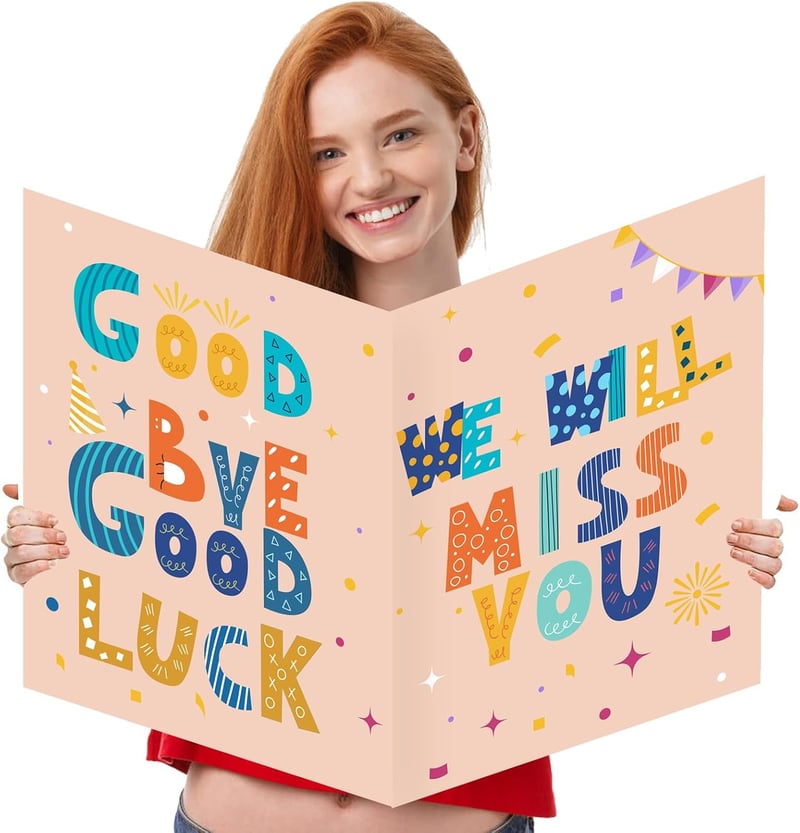 Farewell Party Jumbo Card for Coworkers with Envelope