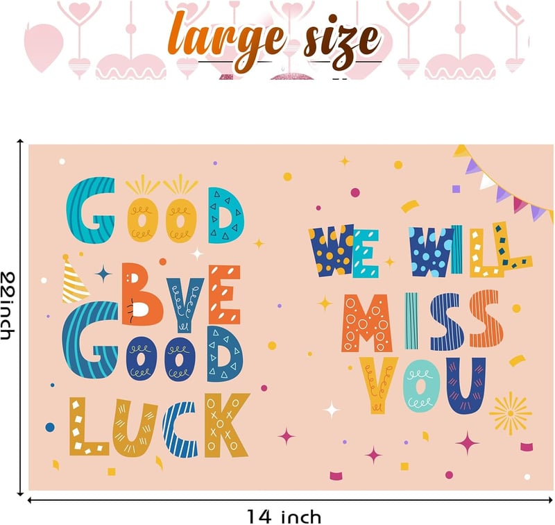 Farewell Party Jumbo Card for Coworkers with Envelope