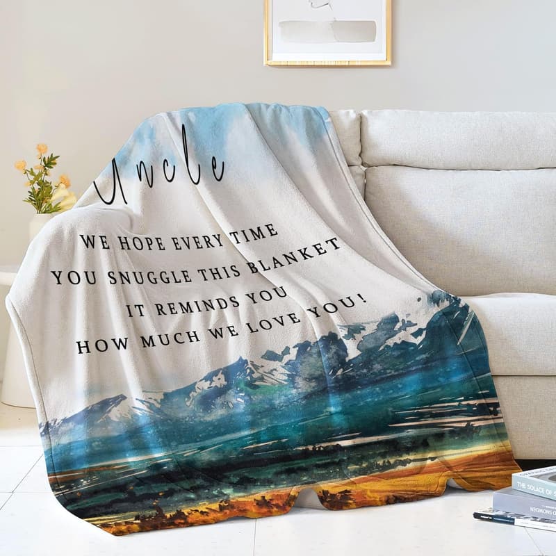 Father's Day Gift: Super Soft Flannel Throw Blanket for Uncles