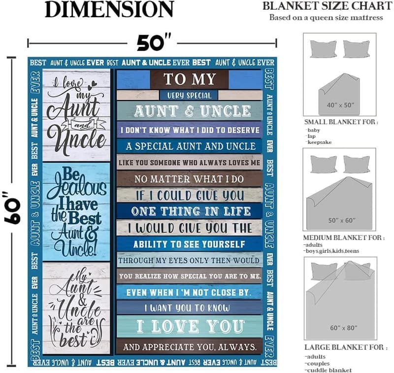 Father's Day Soft Throw Blanket for Aunts and Uncles - 50