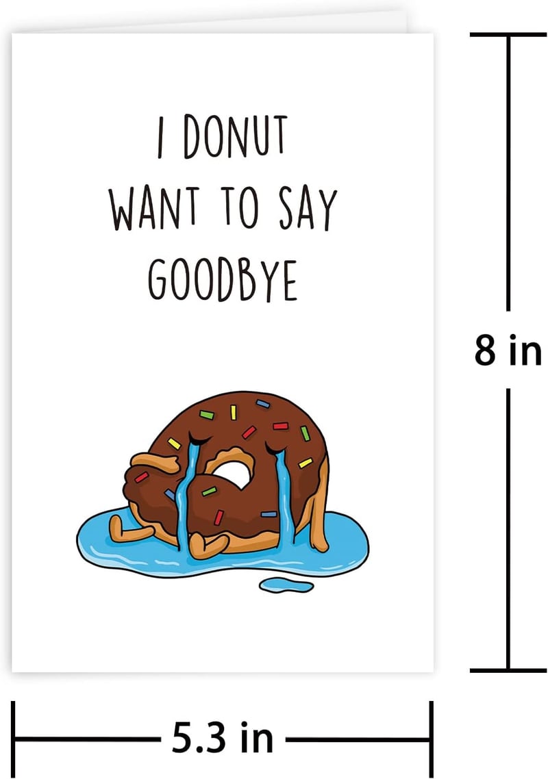 Cute Donut Farewell Card for Coworkers and Friends