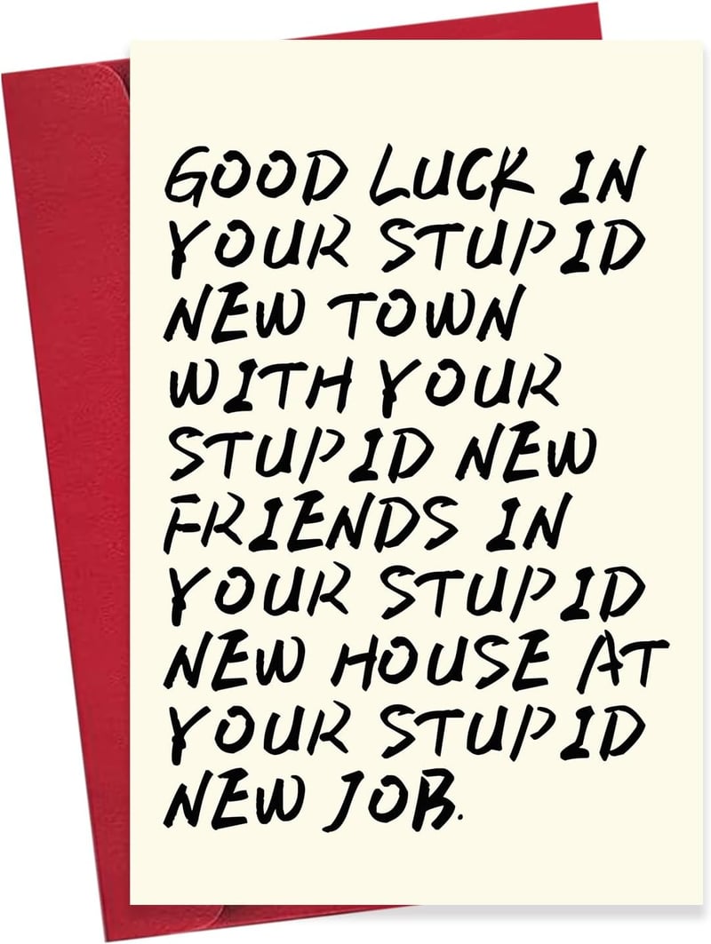 Funny Moving Away Card for Coworkers and Friends