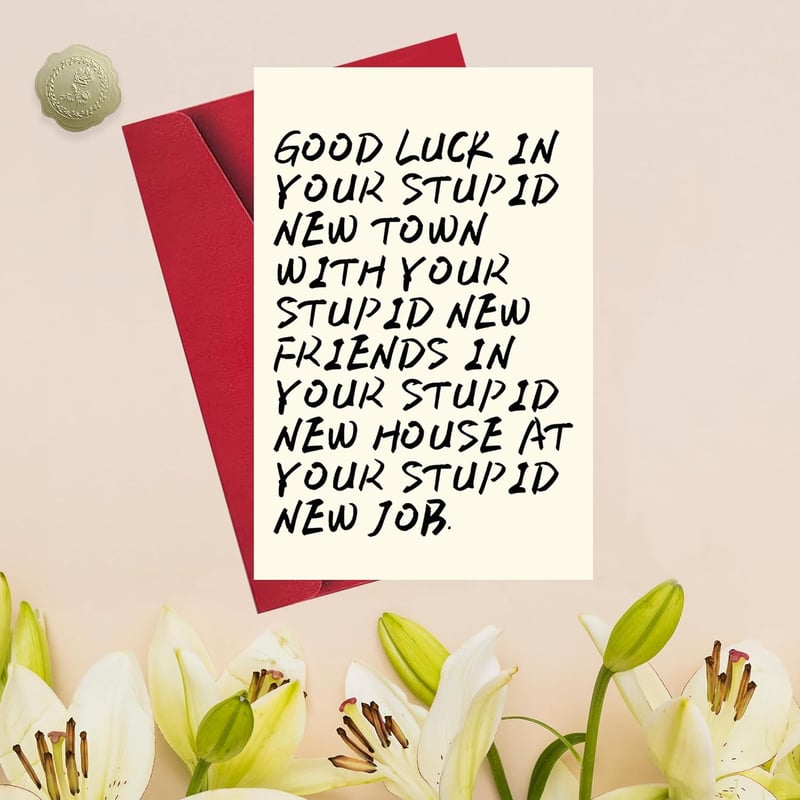 Funny Moving Away Card for Coworkers and Friends