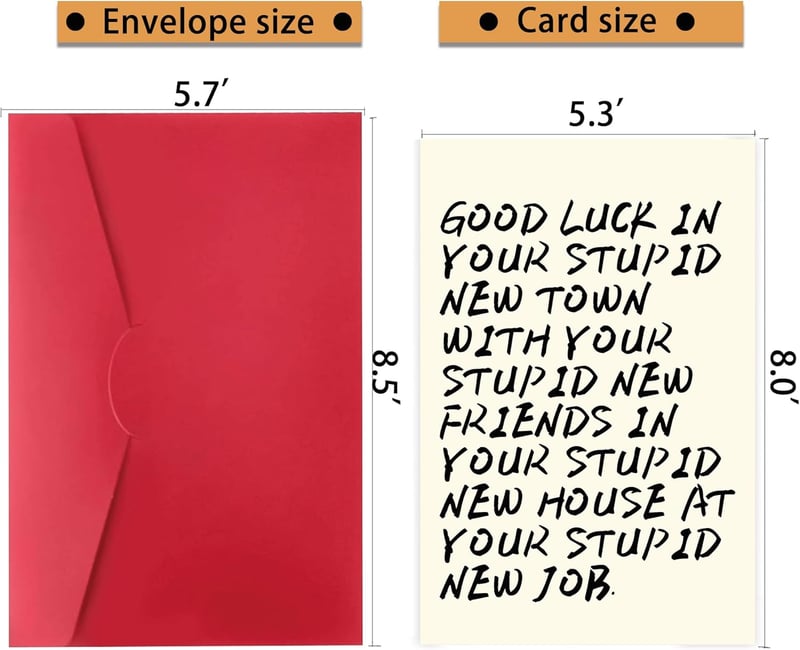 Funny Moving Away Card for Coworkers and Friends