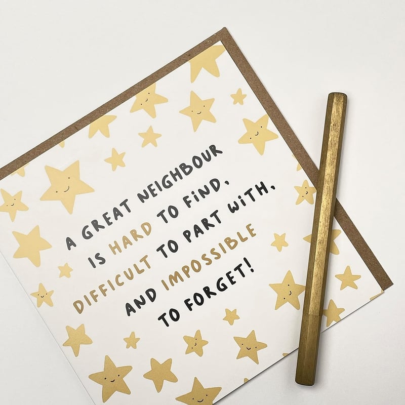 Good Luck Moving House Card for Neighbours - Blank Inside