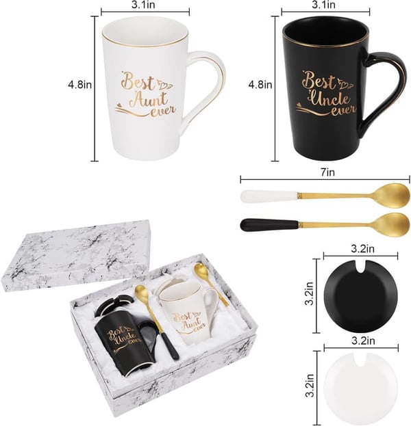 Aunt and Uncle Mug - Best Ever Gift for Any Occasion, 14 oz