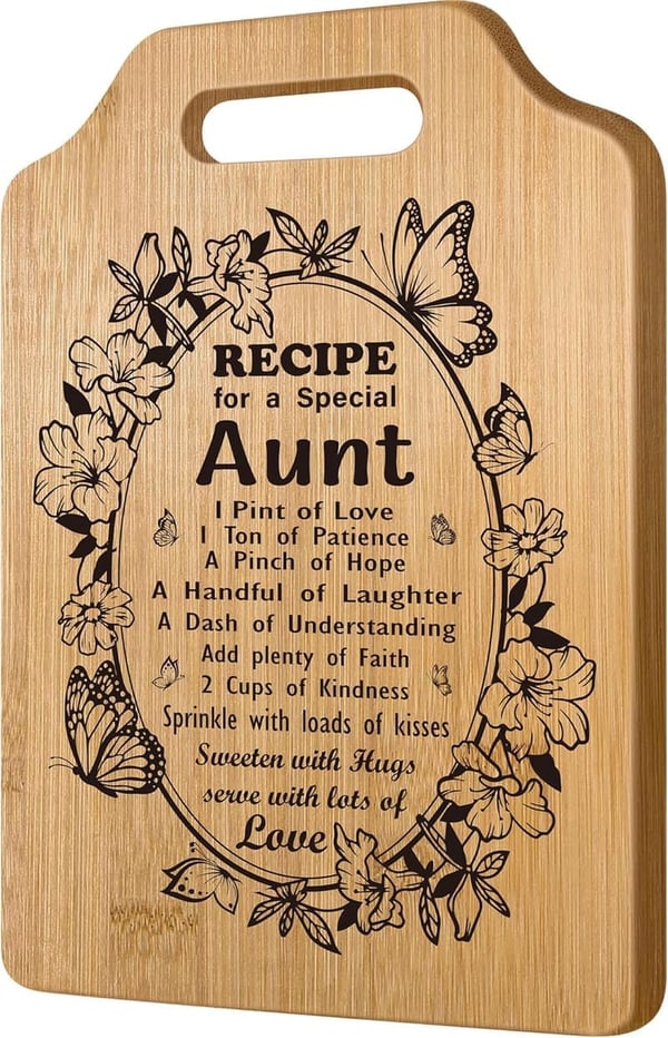 Best Aunt Ever Cutting Board - Perfect Birthday Gift