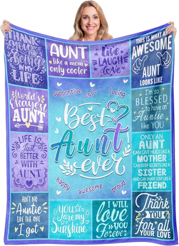 Best Aunt Ever Throw Blanket - 50