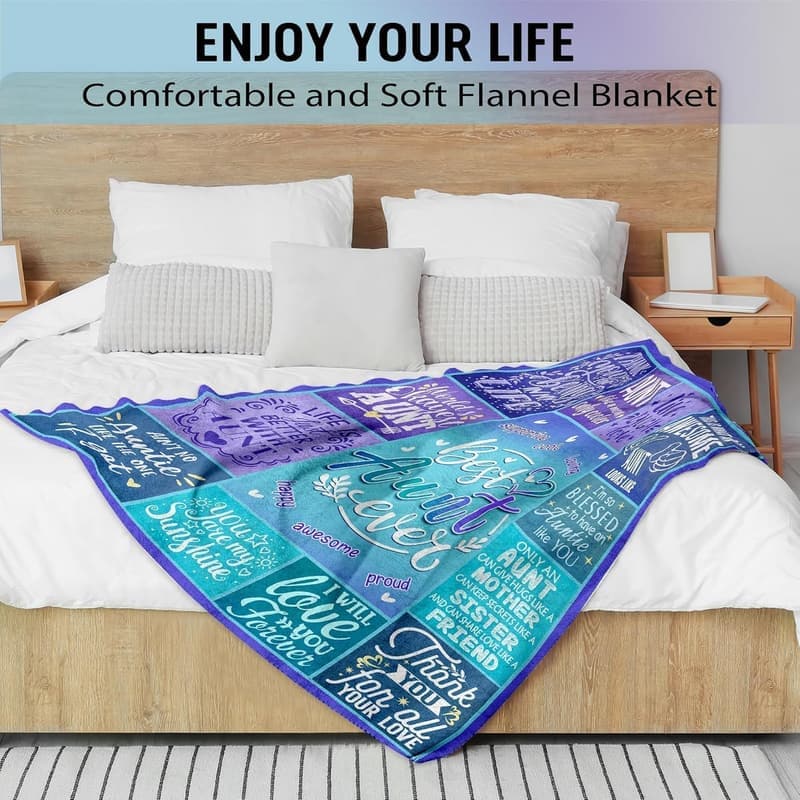 Best Aunt Ever Throw Blanket - 50