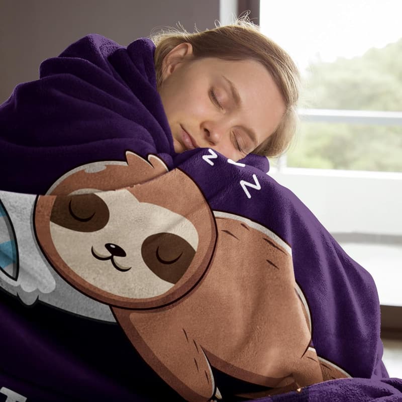 Funny Sloth Blanket Gift for Aunt – Super Soft Throw 60
