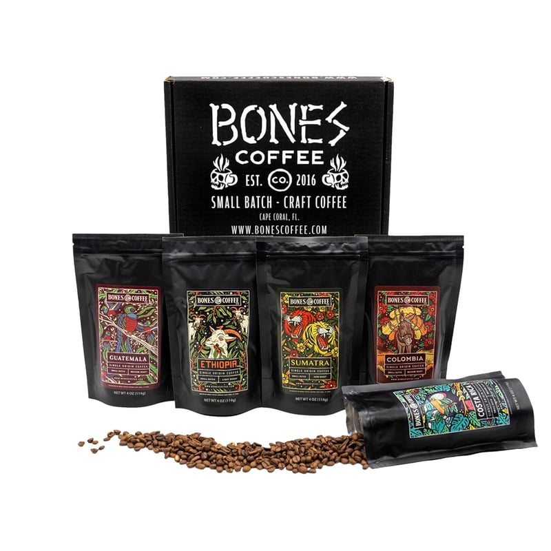 World Tour Coffee Gift Set - 5 Flavored Medium Roast Packs