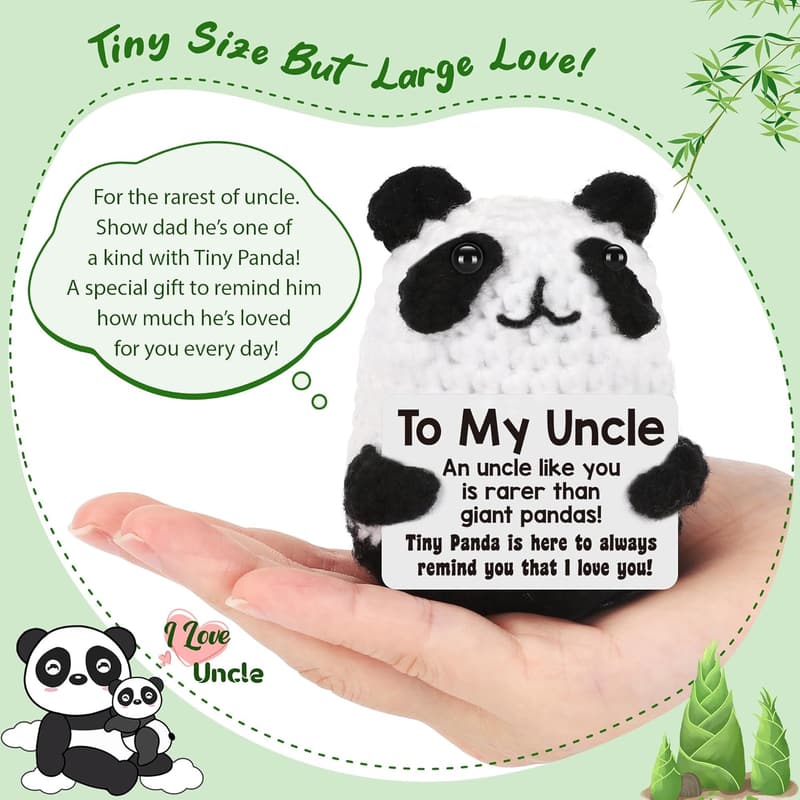 Uncle Gifts: Funny Handmade Crochet Panda for Father's Day & Birthday