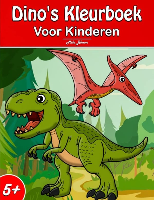 Dinosaur Coloring Book for Kids Age 4-9 - Fun Gift for Children