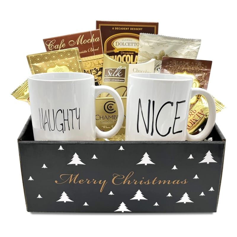 Couple's Coffee Gift Box with Hot Cocoa, Mugs & Snacks