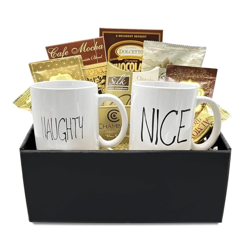 Couple's Coffee Gift Box with Hot Cocoa, Mugs & Snacks