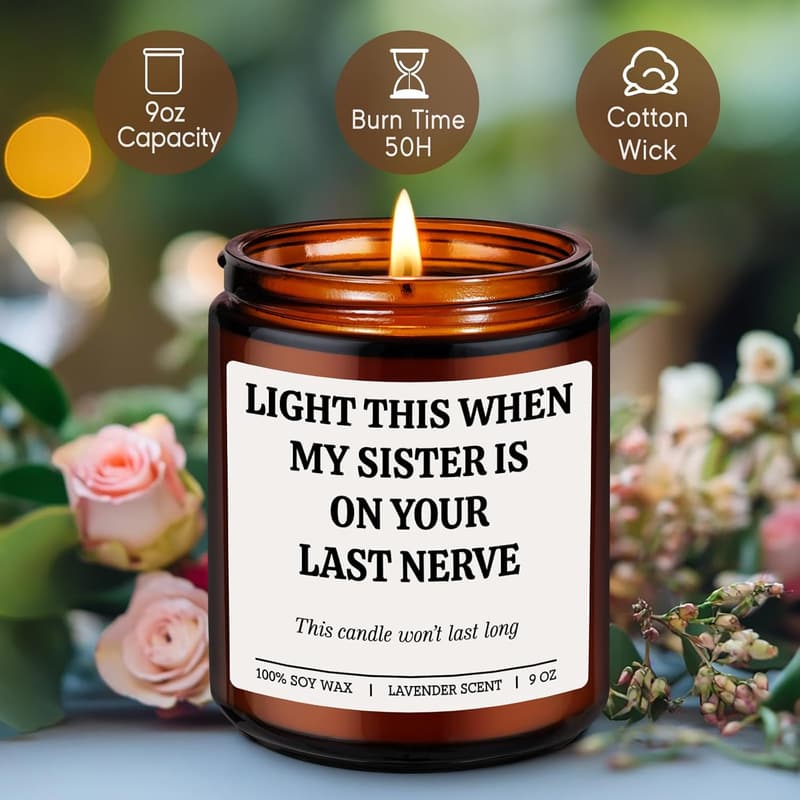 Birthday Candle Gift for Brother-in-Law - Funny SIL Present