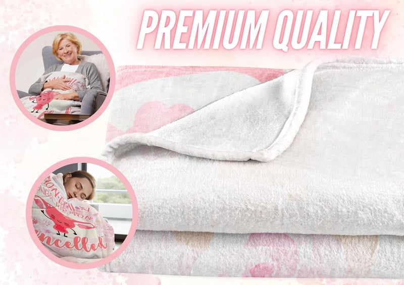 Get Well Soon Flannel Throw Blanket for Women 50